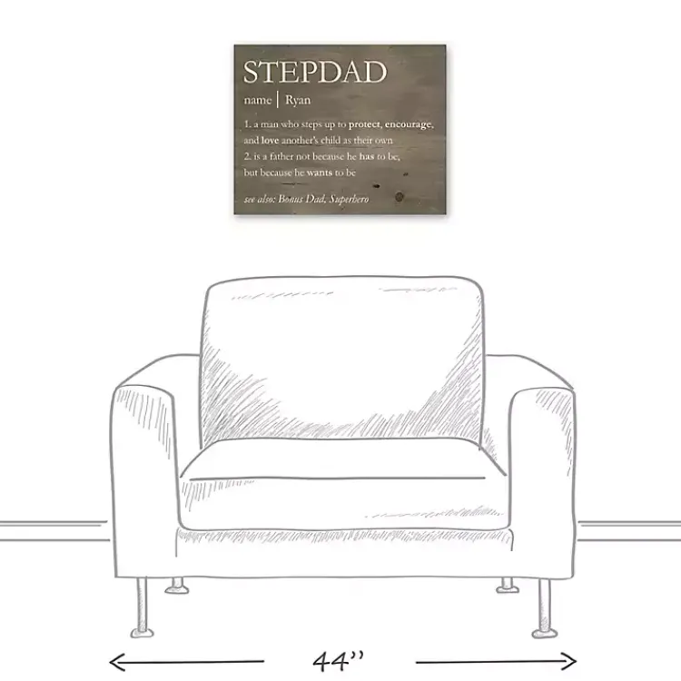 Wall Quotes & Signs-Kirklands Home Personalized Stepdad Definition Canvas Wall Plaque