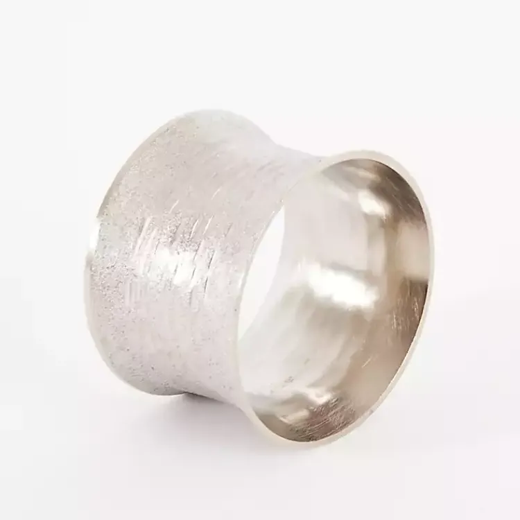 Kitchen Accessories-Kirklands Home Hammered Metal Napkin Rings, Set of 4 Silver