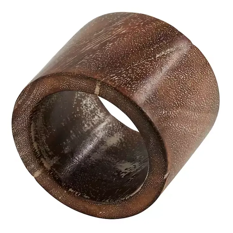 Kitchen Accessories-Kirklands Home Wood Napkin Rings, Set of 4 Brown