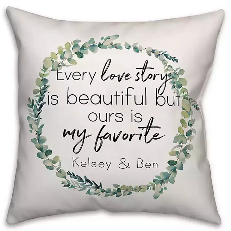 Outdoor Cushions & Pillows-Kirklands Home Personalized Favorite Love Story Pillow