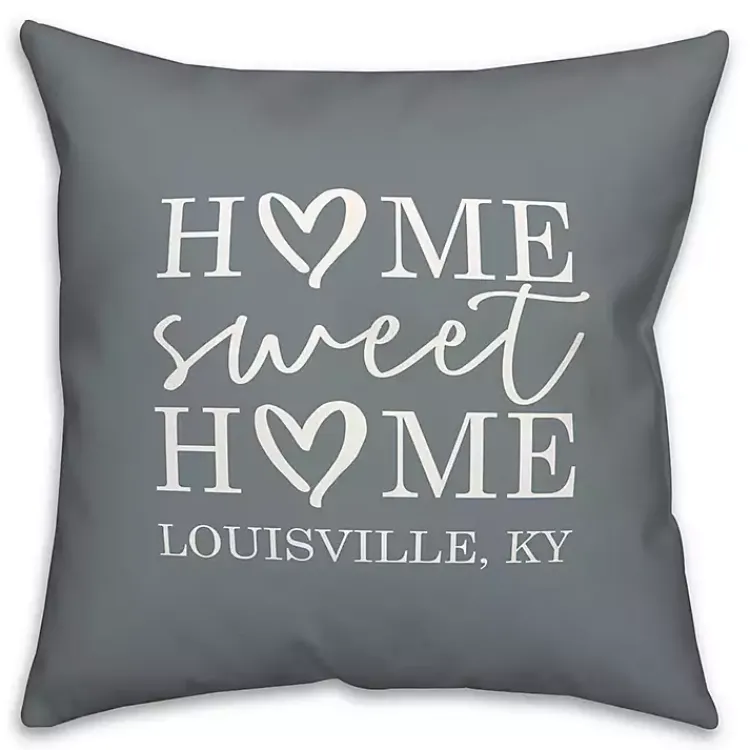 Outdoor Cushions & Pillows-Kirklands Home Personalized Home Sweet Home Outdoor Pillow Blue