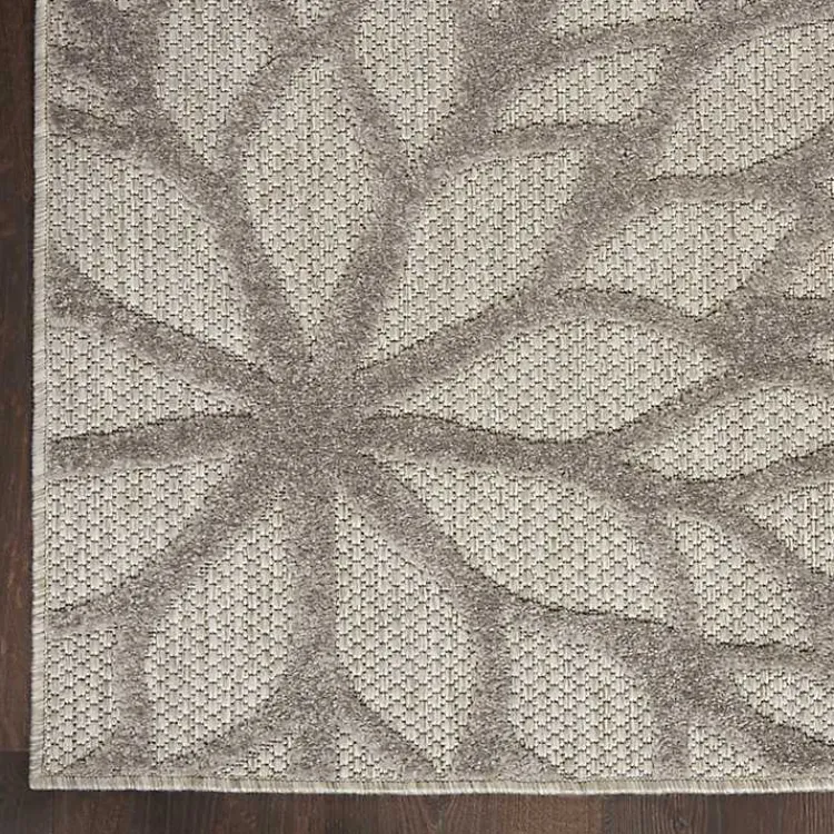 Outdoor Rugs-Kirklands Home Floral Burst Outdoor Area Rug, 7x10 Gray