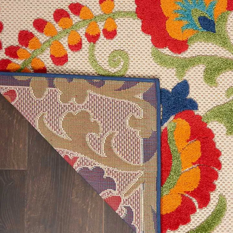 Outdoor Rugs-Kirklands Home Abstract Floral Outdoor Area Rug, 7x10 Multi