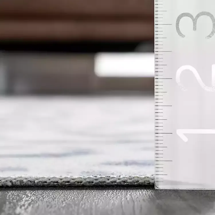 Area Rugs-Kirklands Home Blue Leopard Spots Washable Area Rug, 5x8