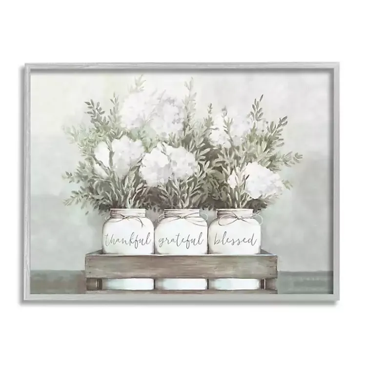 Framed Art-Kirklands Home Hydrangea Bouquets Framed Wood Wall Plaque White