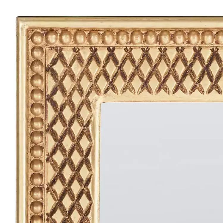 Decorative Mirrors-Kirklands Home Golden Carved Textured Wall Mirror
