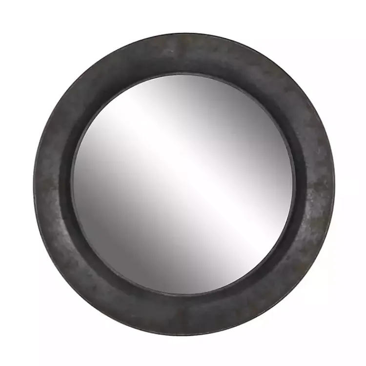 Decorative Mirrors-Kirklands Home Distressed Galvanized Curved Framed Mirror