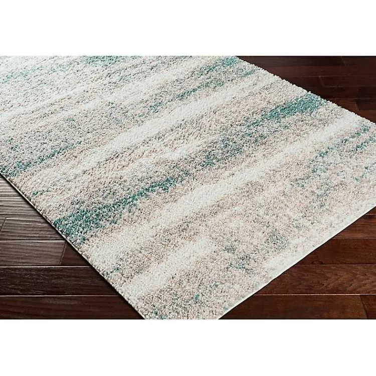 Area Rugs-Kirklands Home Blue Abstract Soft Lines Area Rug, 5x8