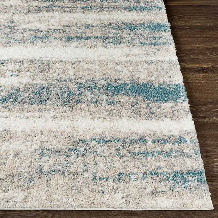 Area Rugs-Kirklands Home Blue Abstract Soft Lines Area Rug, 5x8