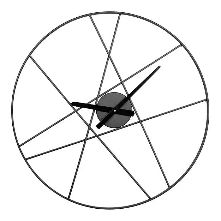 Clocks-Kirklands Home Abstract Open Frame Web Wall Clock, 24 in.