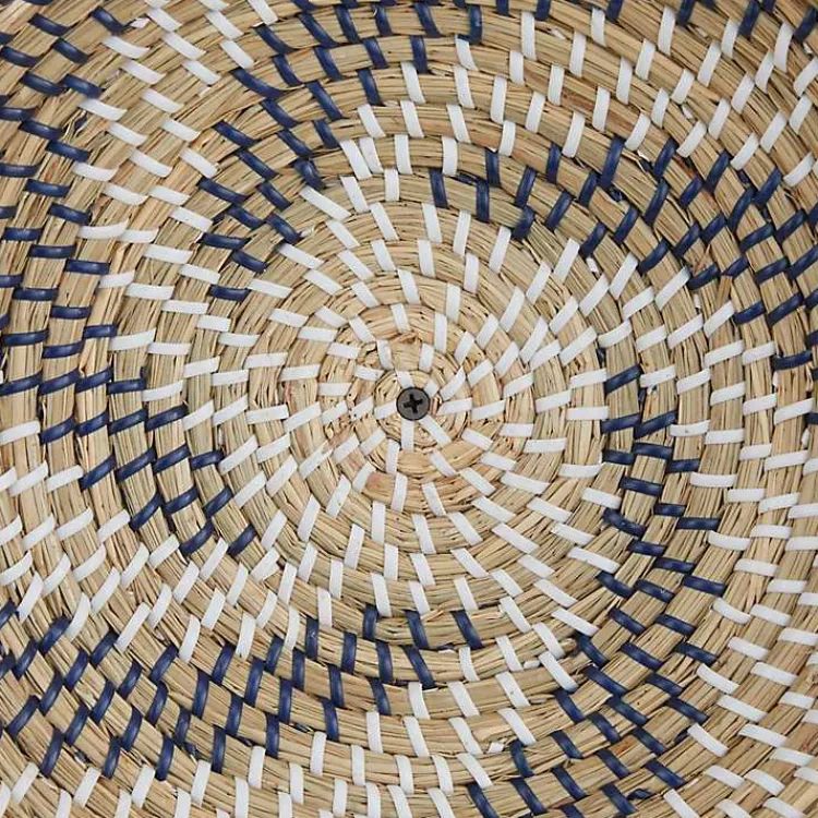 Wall Plaques-Kirklands Home Multi Seagrass Round 6-pc. Wall Plaque Set Tan