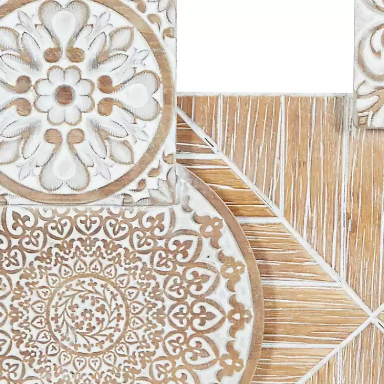 Wall Plaques-Kirklands Home Brown Wood Geometric Layered Shapes Wall Plaque