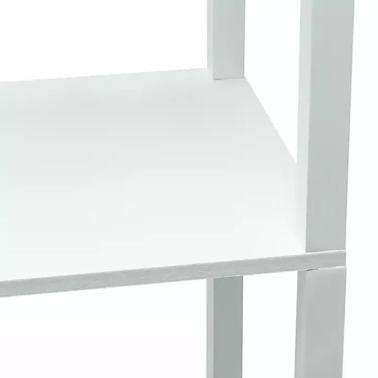 Floor Lamps-Kirklands Home Etagere Shelf Charging Floor Lamp White