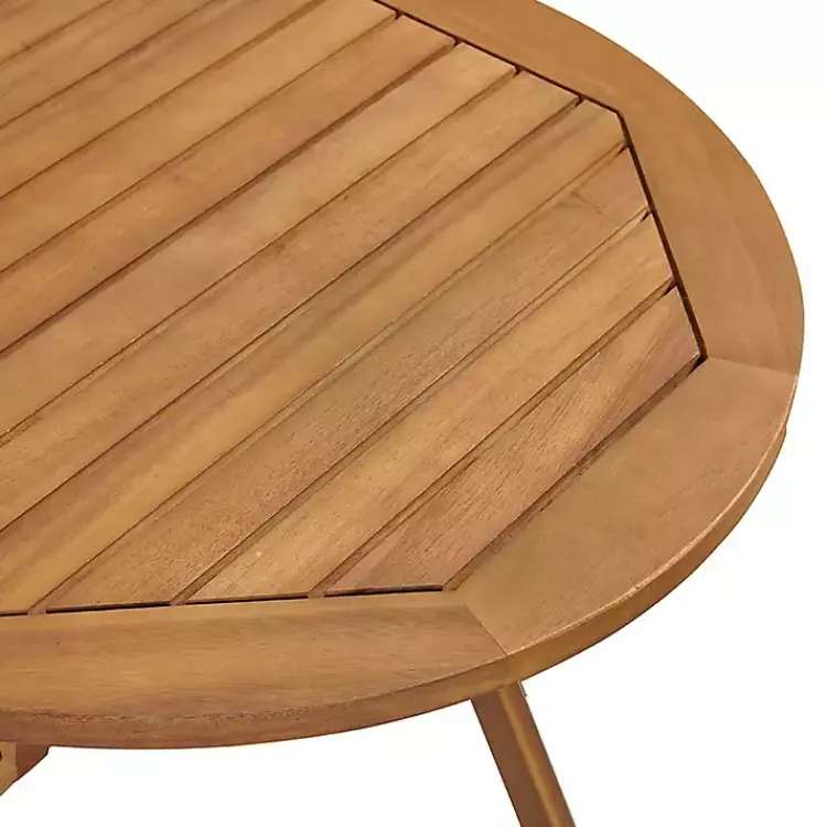 Outdoor Sets-Kirklands Home Acacia Wood Slatted 3-pc. Outdoor Bistro Set Tan