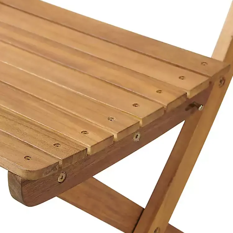 Outdoor Sets-Kirklands Home Acacia Wood Slatted 3-pc. Outdoor Bistro Set Tan