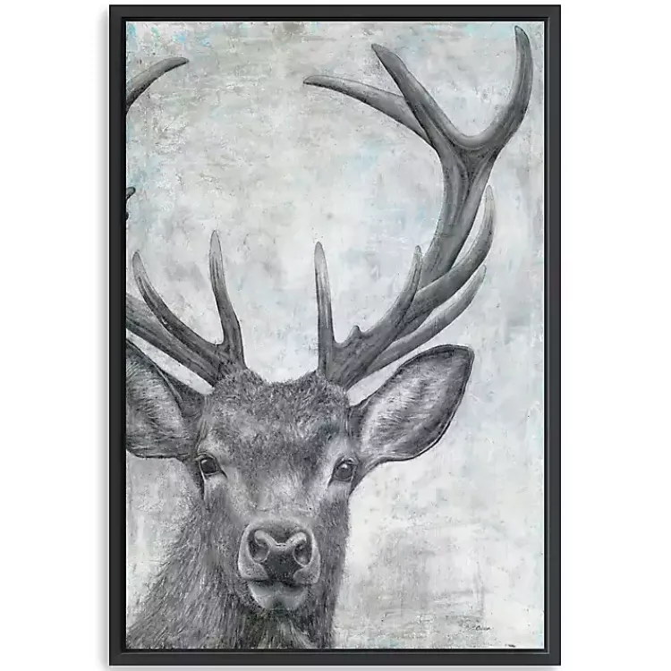 Canvas Art-Kirklands Home Portrait of a Deer Framed Giclee Canvas Art Print
