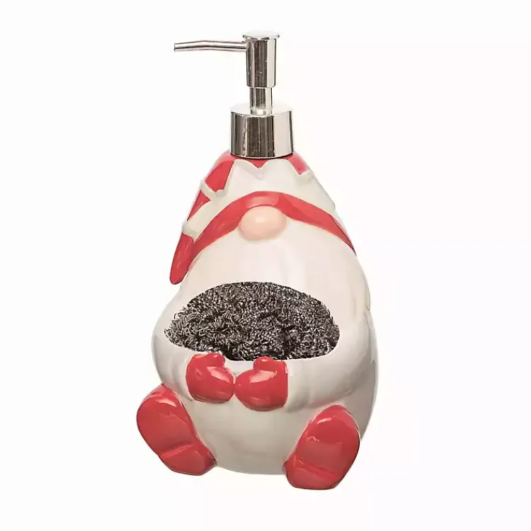 Kitchen Accessories-Kirklands Home Christmas Gnome Soap Dispenser and Sponge Holder