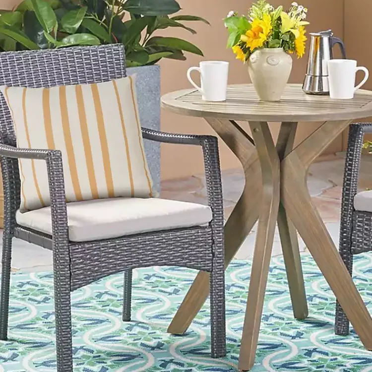 Outdoor Cushions & Pillows-Kirklands Home Sunshine Geometric Stripes Outdoor Pillow