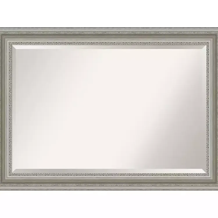 Decorative Mirrors-Kirklands Home Silver Patina Scallop Framed Mirror, 30x42 in.