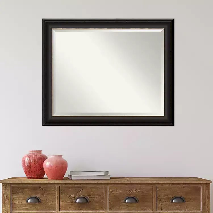 Decorative Mirrors-Kirklands Home Espresso Bronze Frame Beveled Mirror
