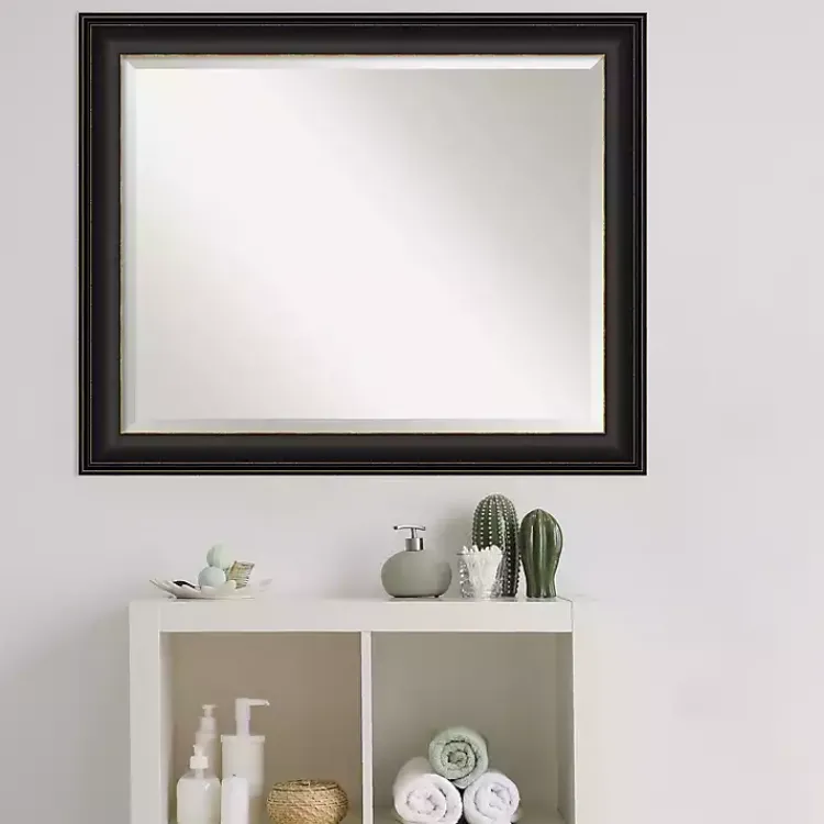 Decorative Mirrors-Kirklands Home Espresso Bronze Frame Beveled Mirror