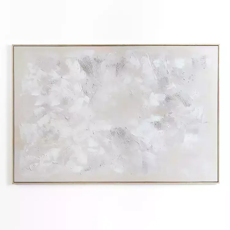 Canvas Art-Kirklands Home Abstract White Framed Canvas Art Print