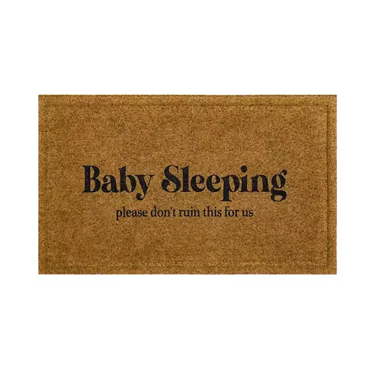 Doormats-Kirklands Home Natural Baby Sleeping Funny Doormat Tan