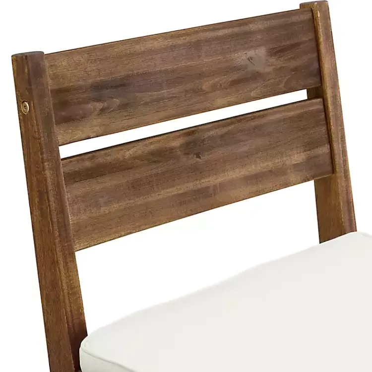 Outdoor Seating-Kirklands Home Acacia Slat Back Outdoor Counter Stools, Set of 2