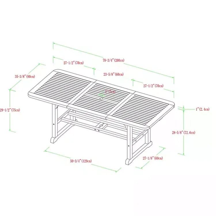 Outdoor Dining-Kirklands Home Dark Wood Slat Back 4-pc. Outdoor Dining Set Brown
