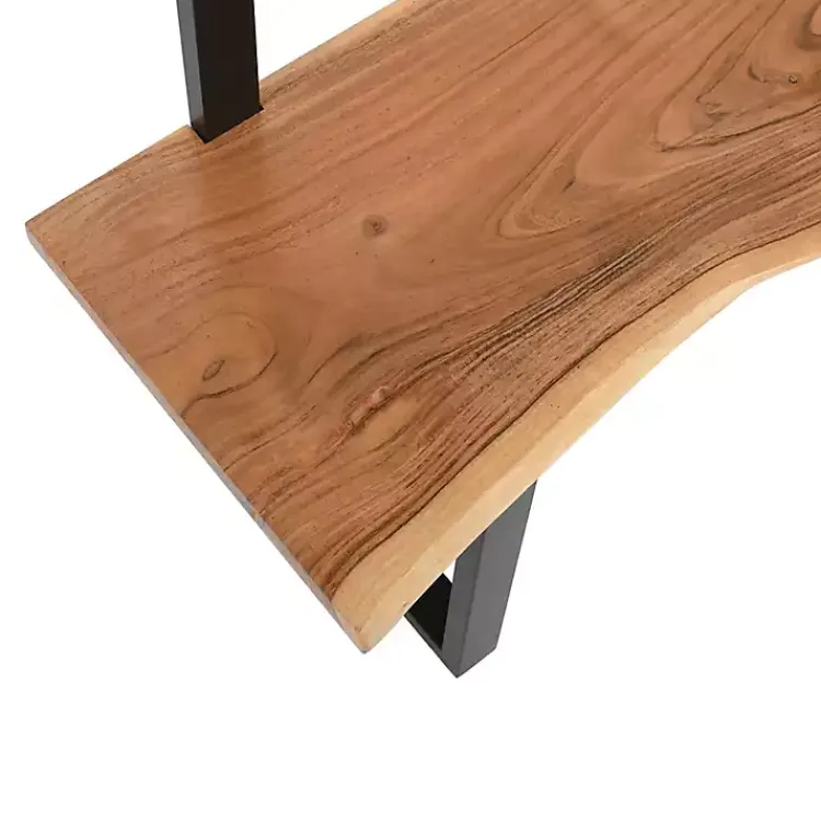 Entryway Furniture-Kirklands Home Acacia Wood Modern Storage Hooks Hall Tree