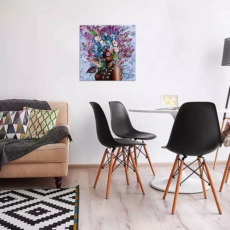 Canvas Art-Kirklands Home Woman in Bloom Purplicious Giclee Canvas Art Print Purple