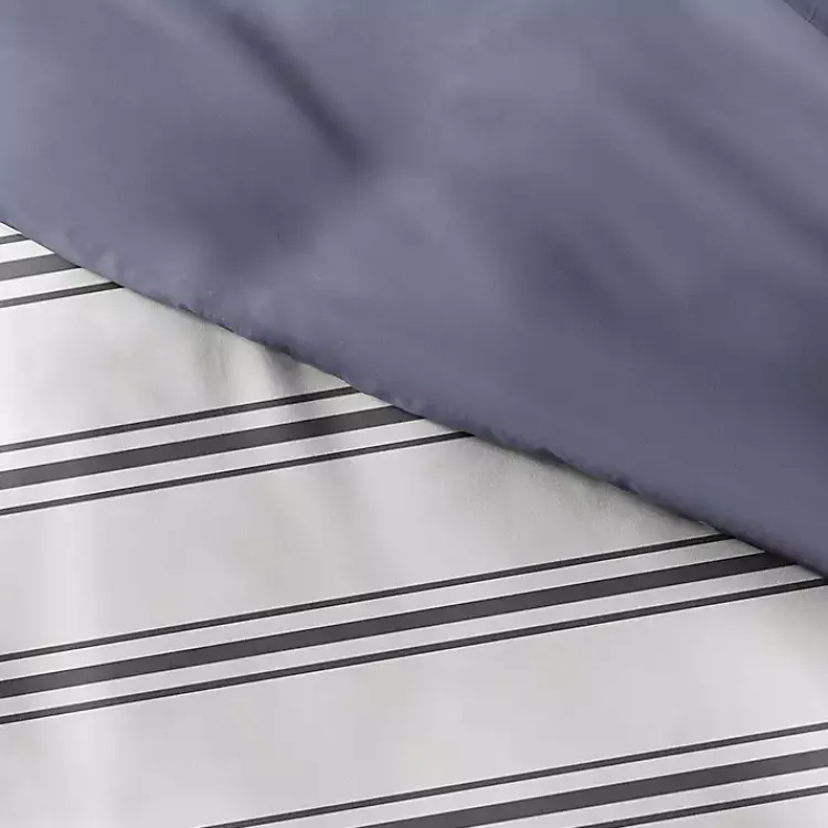 Duvets-Kirklands Home Navy Blue Echo Stripe 2-pc. Twin Duvet Cover Set