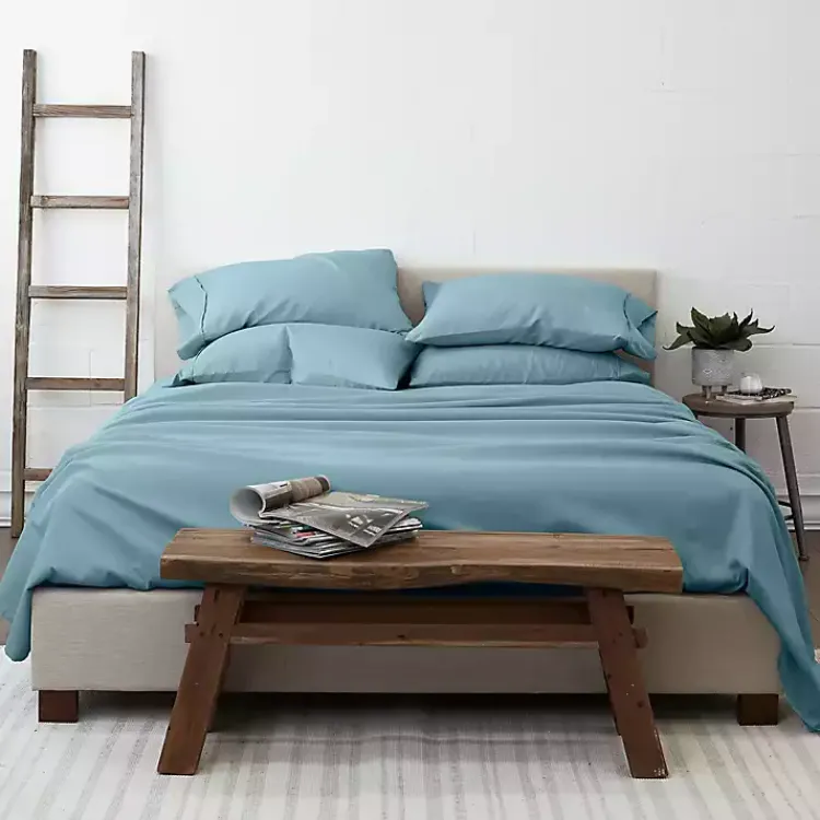 Bed Sheets-Kirklands Home Ocean 6-pc. Queen Sheet Set Blue