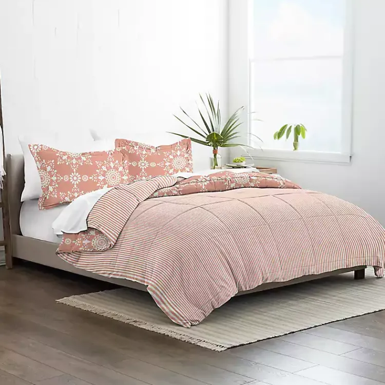 Comforters-Kirklands Home Clay Daisy Medallion Twin 3-pc. Comforter Set Orange