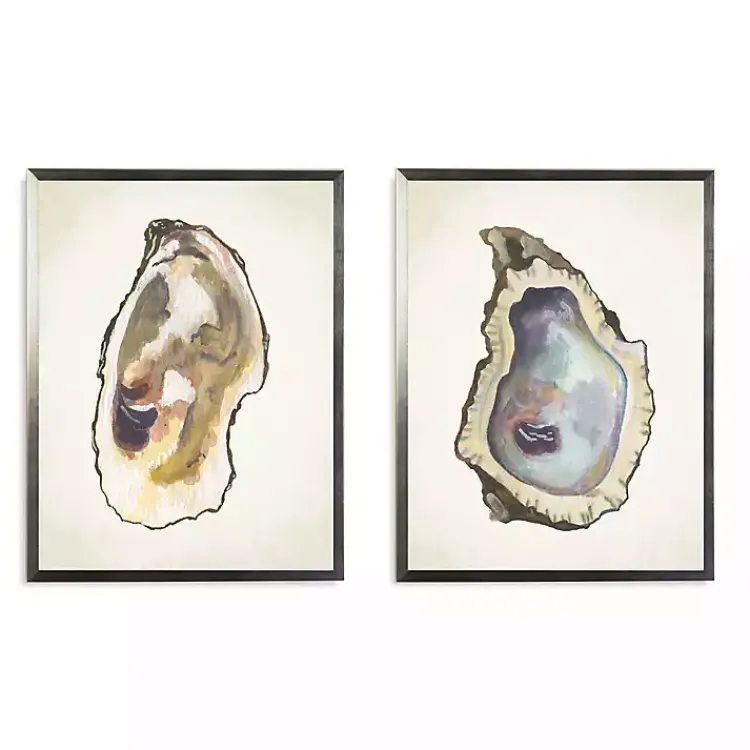 Framed Art-Kirklands Home Oyster Shells Framed Art Prints, Set of 2