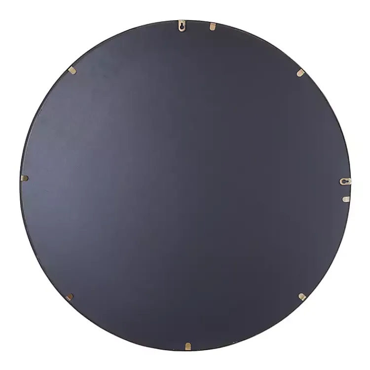 Decorative Mirrors-Kirklands Home Gold Circular Inset Round Wall Mirror