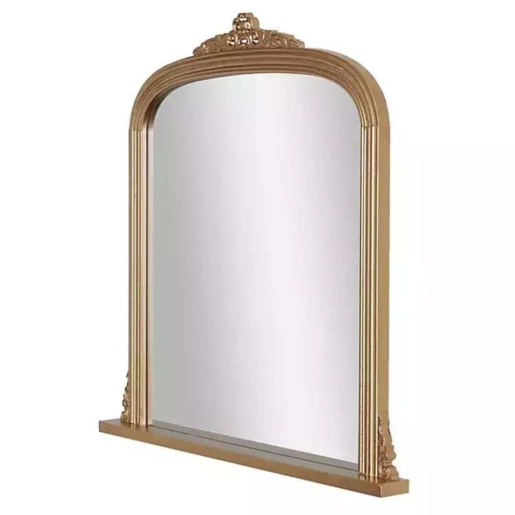 Decorative Mirrors-Kirklands Home Antique Brass Ornate Filigree Mirror