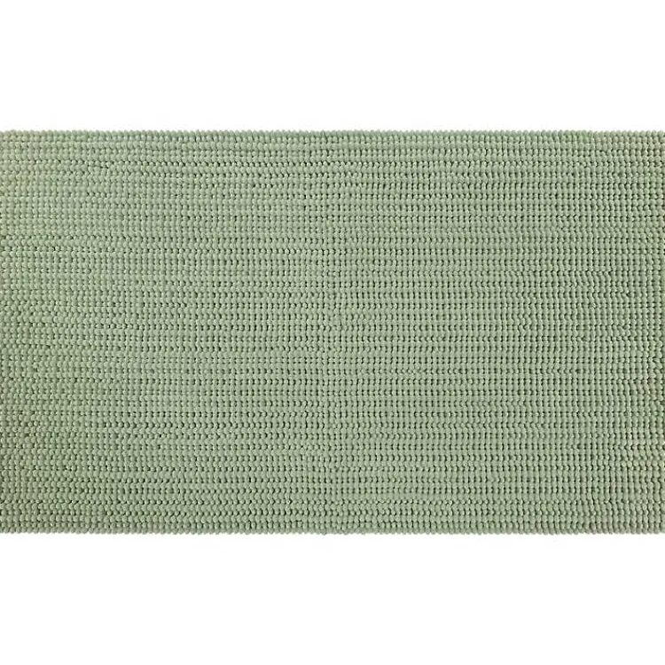Bathroom Rugs-Kirklands Home Oregano Memory Foam Chenille Bath Mat, 45 in. Green