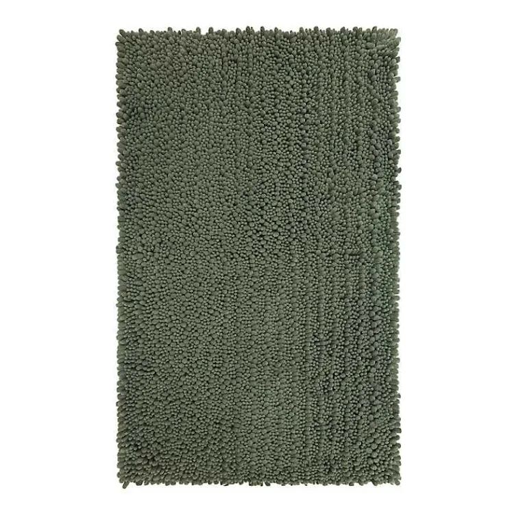 Bathroom Rugs-Kirklands Home Oregano Chenille Bath Mat, 45 in. Green