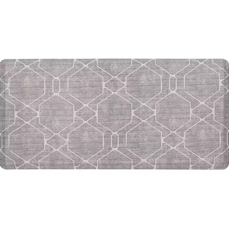 Kitchen & Floor Mats-Kirklands Home Diamond Cushioned Kitchen Mat Gray