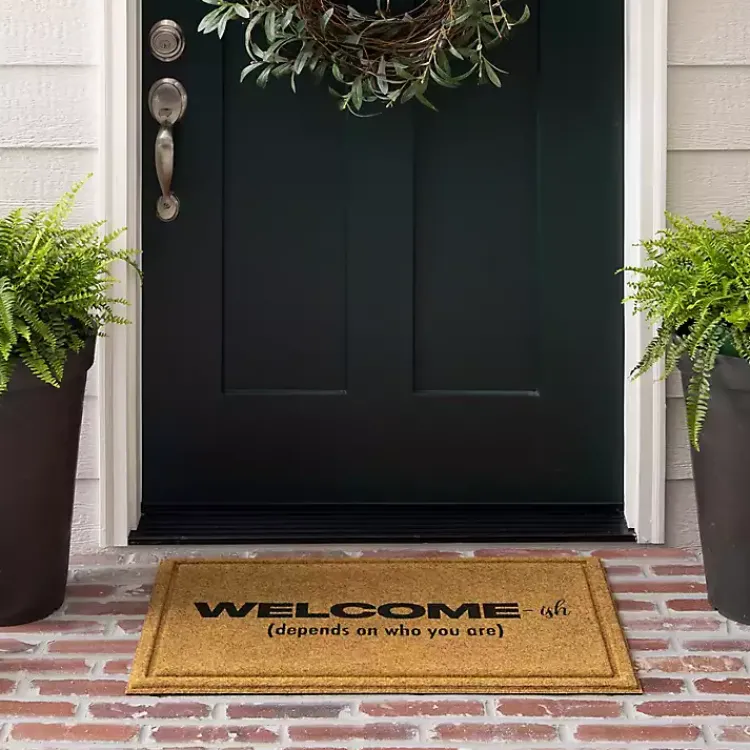 Doormats-Kirklands Home Natural Welcome-ish Doormat