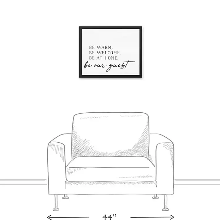 Wall Quotes & Signs-Kirklands Home Be Warm Be Welcome Framed Canvas Art Print