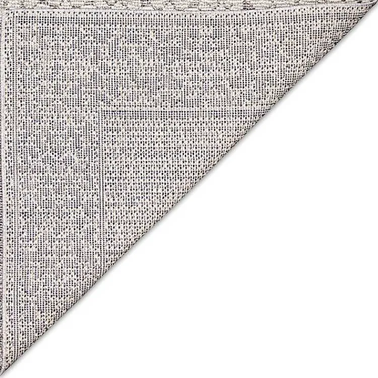 Outdoor Rugs-Kirklands Home Leopard Border Outdoor Area Rug, 5x7 Gray