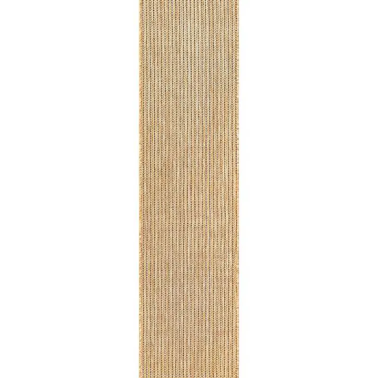Outdoor Rugs-Kirklands Home Sand Intertwine Indoor/Outdoor Runner Tan