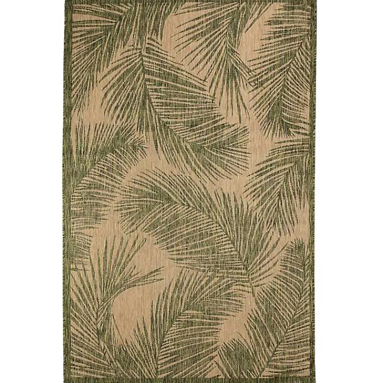Outdoor Rugs-Kirklands Home Cabo Palm Indoor Outdoor Area Rug, 8x10 Green