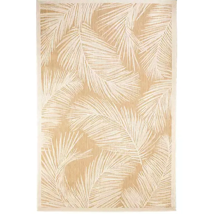 Outdoor Rugs-Kirklands Home Sand Cabo Palm Indoor/Outdoor Rug, 4x7
