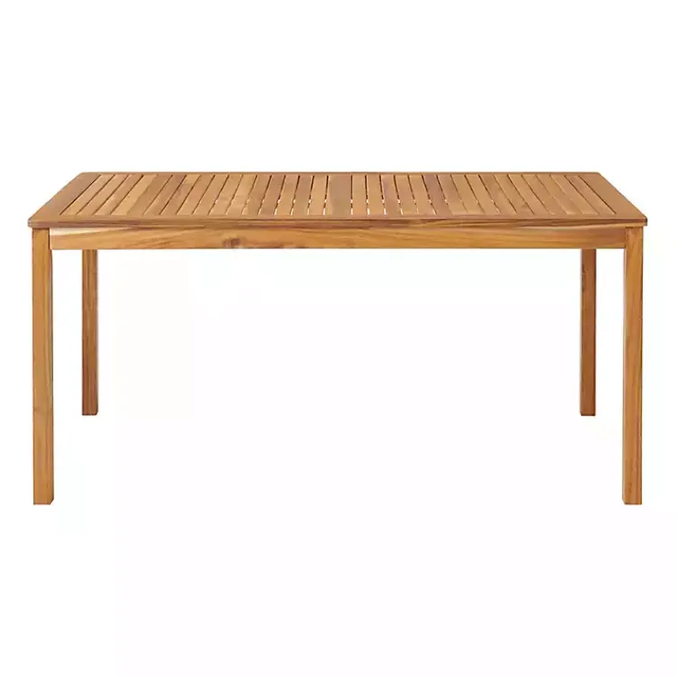 Outdoor Sets-Kirklands Home Warm Acacia Wood Slatted 5-pc. Outdoor Dining Set