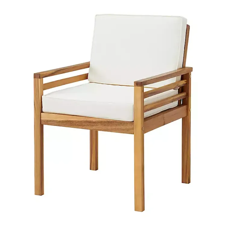 Outdoor Sets-Kirklands Home Warm Acacia Wood Slatted 5-pc. Outdoor Dining Set