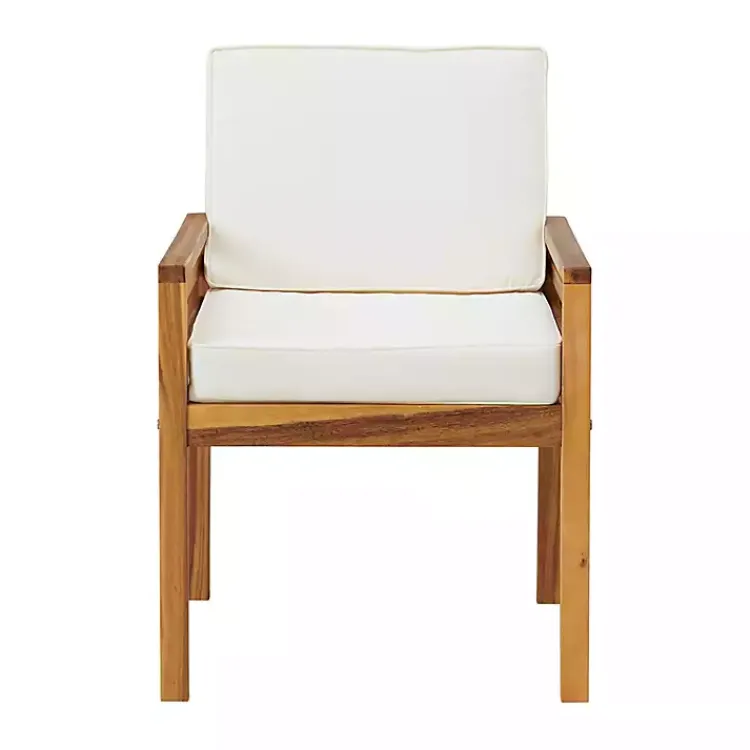 Outdoor Sets-Kirklands Home Warm Acacia Wood Slatted 5-pc. Outdoor Dining Set