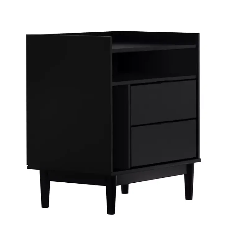 Nightstands-Kirklands Home Modern Frame Wood Nightstand Black